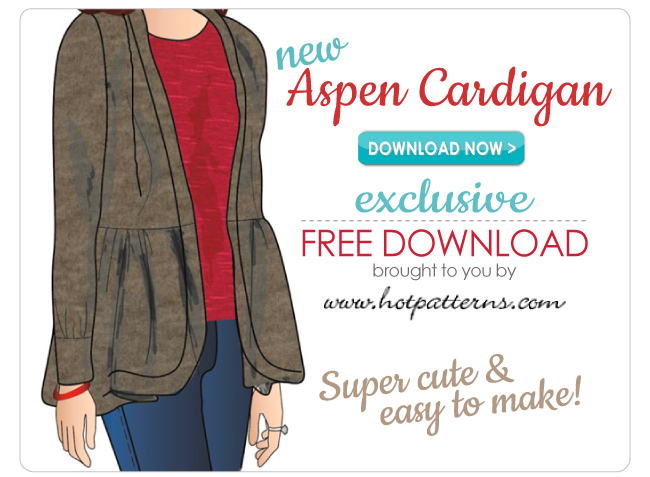 FREE Pattern Download, the Aspen Cardigan